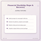 Idgit Ink Financial Hardship Hope & Recovery deluxe journal and planner bundle — journal prompts and reflection features