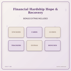 Idgit Ink Financial Hardship Hope & Recovery deluxe journal and planner bundle — included digital stickers and cards