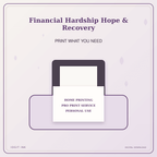 Idgit Ink Financial Hardship Hope & Recovery deluxe journal and planner bundle — home and professional printing information