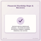 Idgit Ink Financial Hardship Hope & Recovery deluxe journal and planner bundle — instant download and no physical product notice