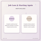 Idgit Ink Job Loss & Starting Again deluxe journal and planner bundle — complete journal and planner bundle contents