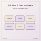 Idgit Ink Job Loss & Starting Again deluxe journal and planner bundle — included digital stickers and cards