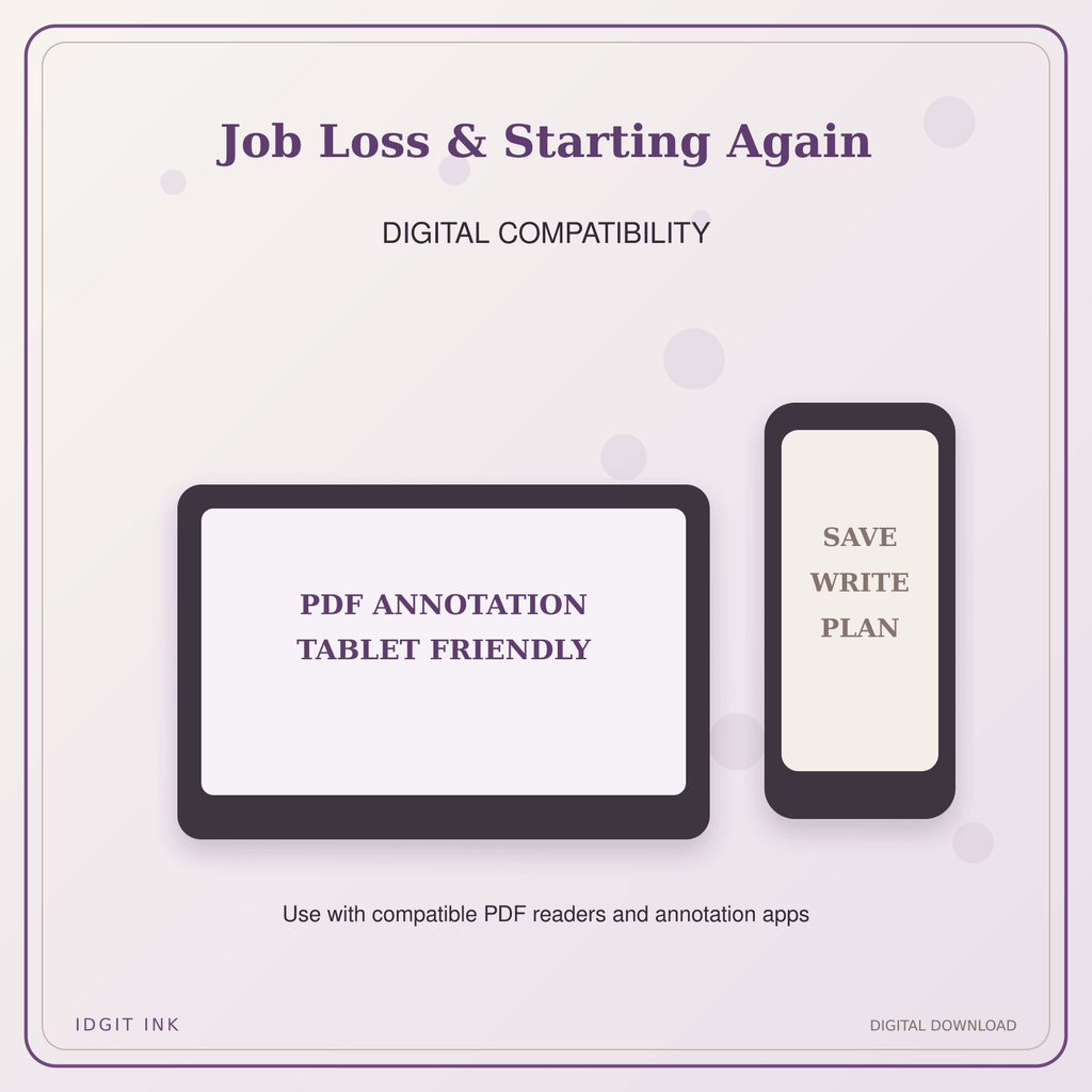 Idgit Ink Job Loss & Starting Again deluxe journal and planner bundle — tablet and pdf annotation compatibility