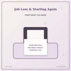 Idgit Ink Job Loss & Starting Again deluxe journal and planner bundle — home and professional printing information