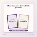 Idgit Ink Homelessness-to-Stability Journey deluxe journal and planner bundle — primary bundle cover showing both deluxe products