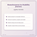 Idgit Ink Homelessness-to-Stability Journey deluxe journal and planner bundle — journal prompts and reflection features