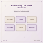 Idgit Ink Rebuilding Life After Disaster deluxe journal and planner bundle — included digital stickers and cards