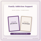 Idgit Ink Family Addiction Support deluxe journal and planner bundle — primary bundle cover showing both deluxe products