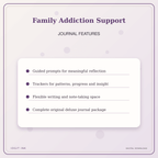 Idgit Ink Family Addiction Support deluxe journal and planner bundle — journal prompts and reflection features