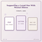 Idgit Ink Supporting a Loved One With Mental Illness deluxe journal and planner bundle — digital formats and available page sizes