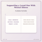 Idgit Ink Supporting a Loved One With Mental Illness deluxe journal and planner bundle — planner organization and planning features