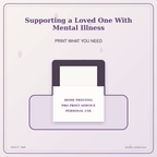Idgit Ink Supporting a Loved One With Mental Illness deluxe journal and planner bundle — home and professional printing information