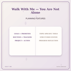 Idgit Ink Walk With Me — You Are Not Alone deluxe journal and planner bundle — planner organization and planning features