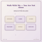 Idgit Ink Walk With Me — You Are Not Alone deluxe journal and planner bundle — included digital stickers and cards