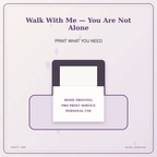 Idgit Ink Walk With Me — You Are Not Alone deluxe journal and planner bundle — home and professional printing information