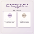 Idgit Ink Walk With Me — 365 Days of Hope, Connection & Forward Steps deluxe journal and planner bundle — complete journal and planner bundle contents