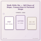 Idgit Ink Walk With Me — 365 Days of Hope, Connection & Forward Steps deluxe journal and planner bundle — digital formats and available page sizes