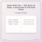 Idgit Ink Walk With Me — 365 Days of Hope, Connection & Forward Steps deluxe journal and planner bundle — planner organization and planning features