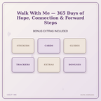 Idgit Ink Walk With Me — 365 Days of Hope, Connection & Forward Steps deluxe journal and planner bundle — included digital stickers and cards