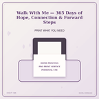 Idgit Ink Walk With Me — 365 Days of Hope, Connection & Forward Steps deluxe journal and planner bundle — home and professional printing information
