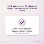 Idgit Ink Walk With Me — 365 Days of Hope, Connection & Forward Steps deluxe journal and planner bundle — instant download and no physical product notice