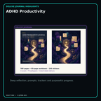 ADHD Productivity deluxe digital journal features and guided reflection pages