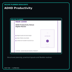 ADHD Productivity deluxe digital planner features and flexible organization