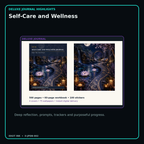 Self-Care and Wellness deluxe digital journal features and guided reflection pages