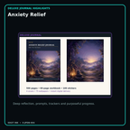 Anxiety Relief deluxe digital journal features and guided reflection pages