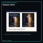 Shadow Work deluxe digital journal features and guided reflection pages