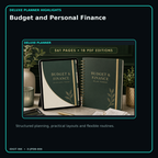 Budget and Personal Finance deluxe digital planner features and flexible organization