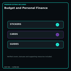 Budget and Personal Finance stickers cards covers guides and verified bundle bonuses