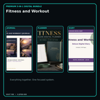 Fitness and Workout premium digital journal planner and diary bundle cover