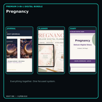 Pregnancy premium digital journal planner and diary bundle cover