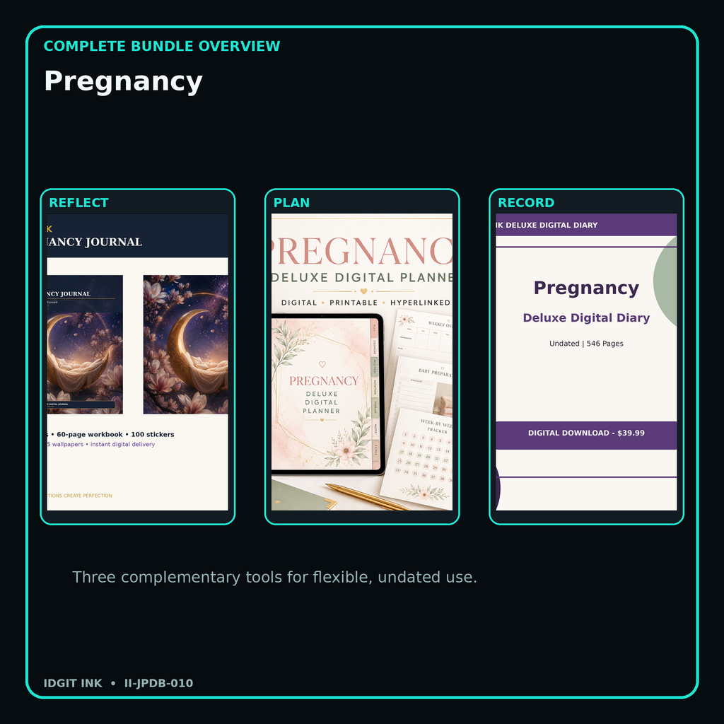 Pregnancy complete three-product digital bundle overview