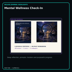 Mental Wellness Check-In deluxe digital journal features and guided reflection pages