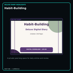 Habit-Building deluxe digital diary features and undated daily entries