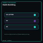 Habit-Building digital bundle formats in US Letter A4 and A5