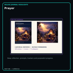 Prayer deluxe digital journal features and guided reflection pages
