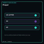 Prayer digital bundle formats in US Letter A4 and A5
