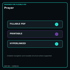 Prayer fillable printable and hyperlinked digital features