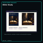 Bible Study deluxe digital journal features and guided reflection pages