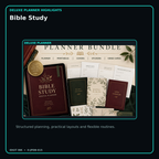 Bible Study deluxe digital planner features and flexible organization