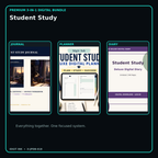 Student Study premium digital journal planner and diary bundle cover