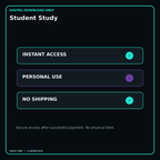 Student Study secure digital download personal-use and no-shipping notice