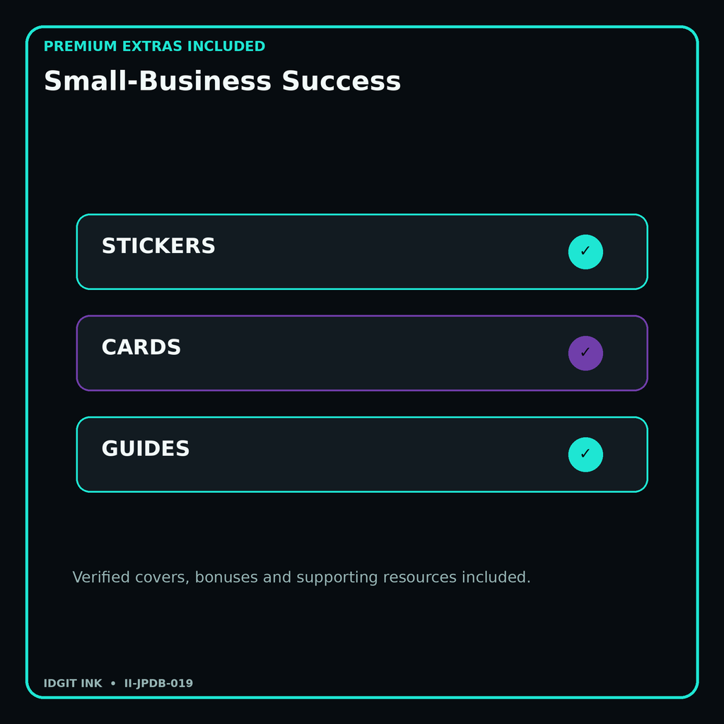 Small-Business Success stickers cards covers guides and verified bundle bonuses
