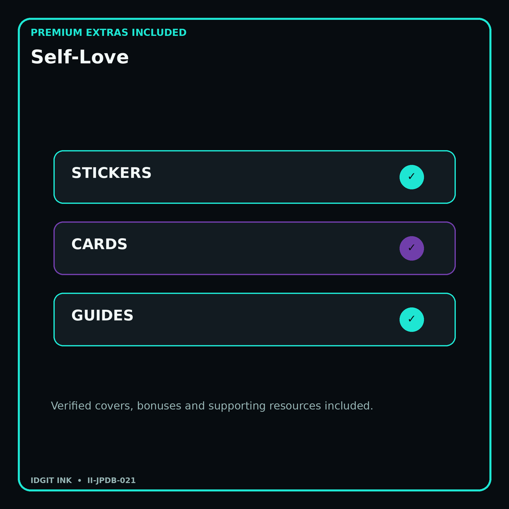 Self-Love stickers cards covers guides and verified bundle bonuses