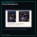 Stress-Management deluxe digital journal features and guided reflection pages