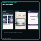 Mindfulness premium digital journal planner and diary bundle cover