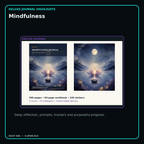 Mindfulness deluxe digital journal features and guided reflection pages